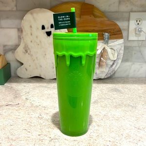NEW, NEVER USED GREEN SLIME STARBUCKS TUMBLER